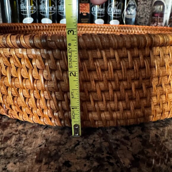 Woven Rattan Chip & Dip Server Tray Charger 15" William Sonoma - Picture 5 of 13